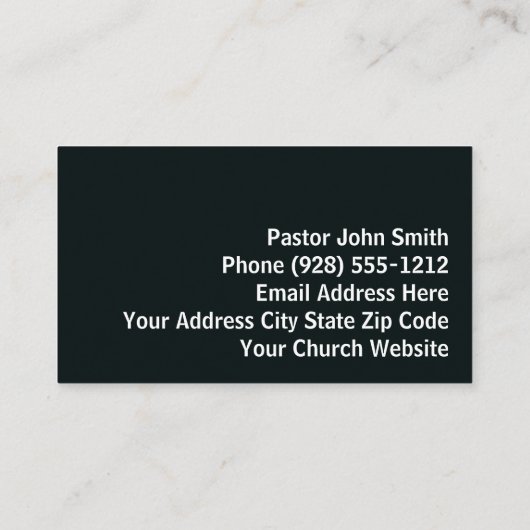 Dark Light Empty Tomb Three Crosses Pastor Visitekaartje (Achterkant)