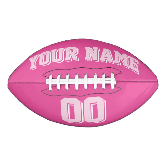 DARK LIGHT PINK EN WHITE Custom Football (Voorkant)