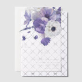 Dark Lilac & Lavender Floral Wedding Vellum Uitnodigingen (Offset (Uitnodiging))