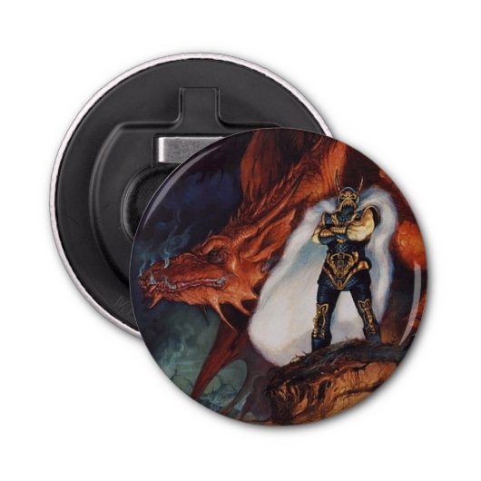 Dark Lord Dragon Bottle Open Magnet Button Flesopener (Voorkant)