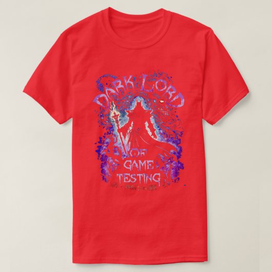 Dark Lord of Game Testing T-shirt (Design voorkant)