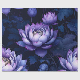 Dark Lotus Night Wrapping Paper Cadeaupapier