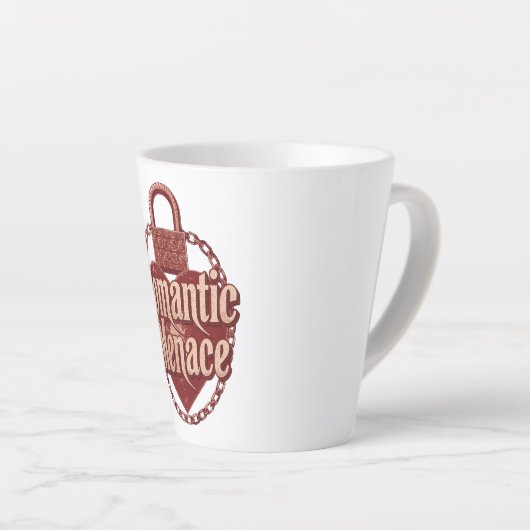 Dark Love Quote with Chains and Heart Latte Mok (Rechterhoek)