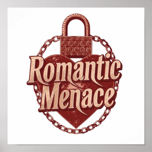 Dark Love Quote with Chains and Heart Poster (Voorkant)