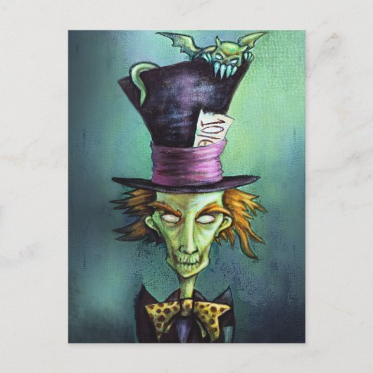 Dark Mad Hatter uit Alice in Wonderland Briefkaart (Voorkant)