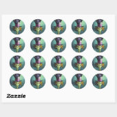 Dark Mad Hatter uit Alice in Wonderland Ronde Sticker (Vel)