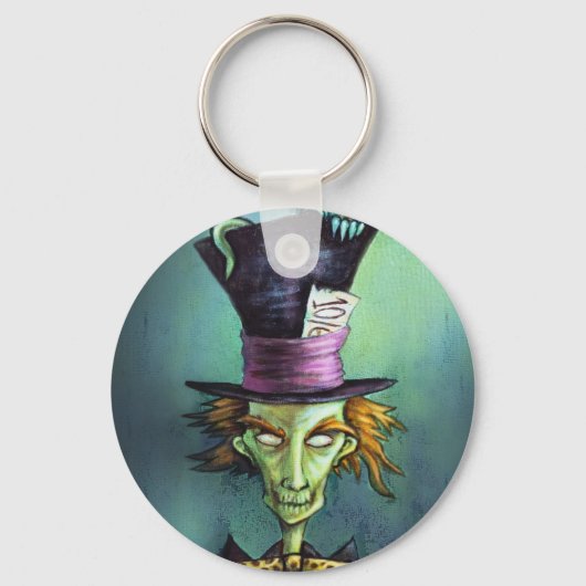 Dark Mad Hatter uit Alice in Wonderland Sleutelhanger (Voorkant)
