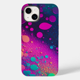 Dark Magenta Aqua Glitter iPhone Mate Stoer Hoesje