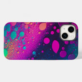 Dark Magenta Aqua Glitter iPhone Mate Stoer Hoesje (Achterkant (horizontaal))