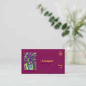 Dark Magenta Business Cards Visitekaartje (Staand voorkant)