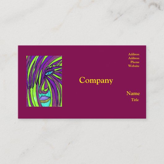 Dark Magenta Business Cards Visitekaartje (Voorkant)