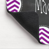 Dark Magenta Chevron; Retro schoolbord Muismat (Hoek)
