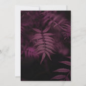 Dark Magenta verlaat Gothic Wedding Handfasting Kaart (Achterkant)