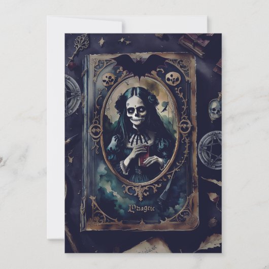 Dark Magic Halloween Party Kaart (Voorkant)