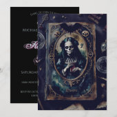 Dark Magic Halloween Party Kaart (Voorkant / Achterkant)