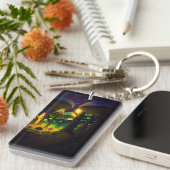 Dark Magical Luminous Mushrooms Acryl Sleutelhange Sleutelhanger (Voorkant Rechts)