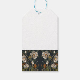 Dark Magnolia Garden Bloemen Cadeaulabel