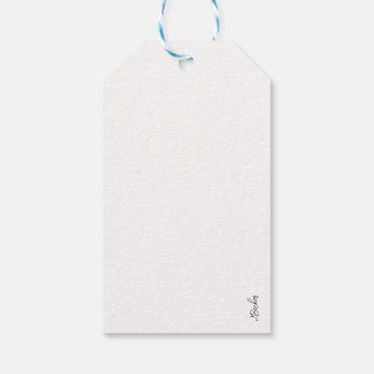 Dark Magnolia Garden  Bloemen Cadeaulabel (Achterkant)