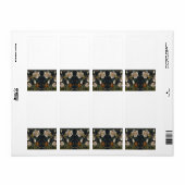 Dark Magnolia Garden Bloemen Etiket (Full Sheet)