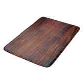 Dark Mahogany wood grain | bruin houten patroon Badmat (Gekanteld)