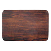 Dark Mahogany wood grain | bruin houten patroon Badmat (Voorkant)