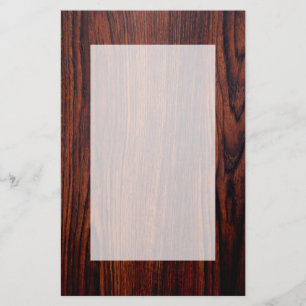 Dark Mahogany wood grain   bruin houten patroon Briefpapier