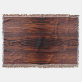 Dark Mahogany wood grain | bruin houten patroon Deken