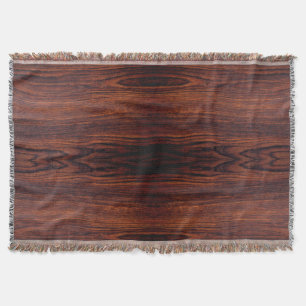 Dark Mahogany wood grain bruin houten patroon Deken