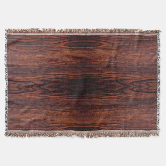 Dark Mahogany wood grain | bruin houten patroon Deken (Voorkant)
