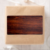 Dark Mahogany wood grain | bruin houten patroon Etiket (Insitu)