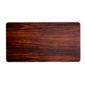 Dark Mahogany wood grain | bruin houten patroon Etiket (Voorkant)