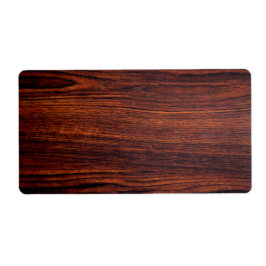 Dark Mahogany wood grain | bruin houten patroon Etiket