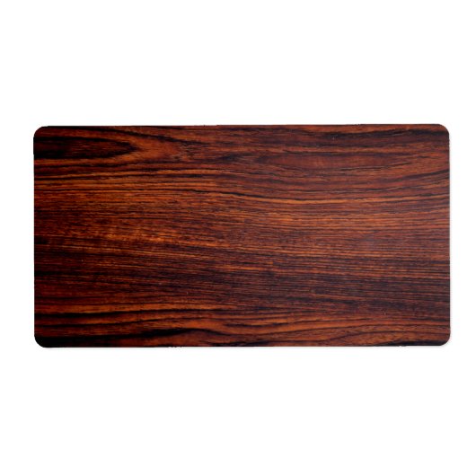Dark Mahogany wood grain | bruin houten patroon Etiket (Voorkant)