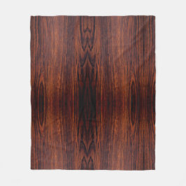 Dark Mahogany wood grain | bruin houten patroon Fleece Deken