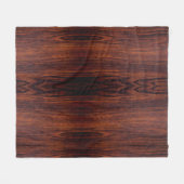 Dark Mahogany wood grain | bruin houten patroon Fleece Deken (Voorkant (Horizontaal))
