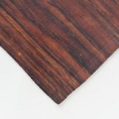 Dark Mahogany wood grain | bruin houten patroon Fleece Deken (Hoek)