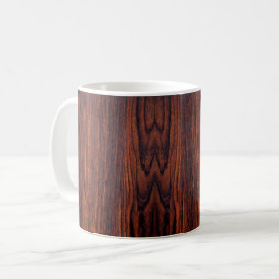 Dark Mahogany wood grain bruin houten patroon Koffiemok