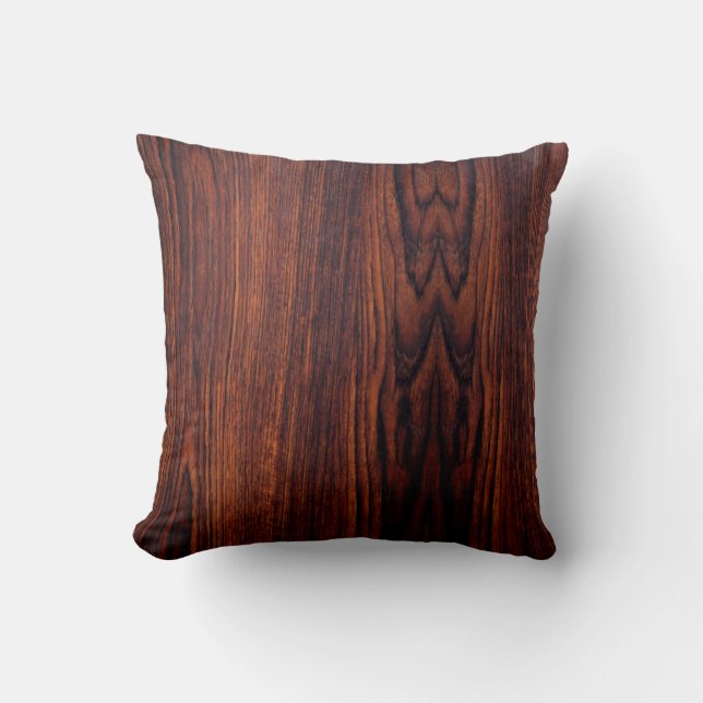 Dark Mahogany wood grain | bruin houten patroon Kussen (Voorkant)