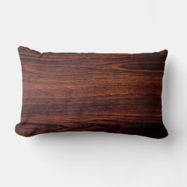 Dark Mahogany wood grain | bruin houten patroon Kussen