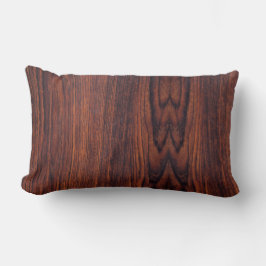 Dark Mahogany wood grain | bruin houten patroon Kussen