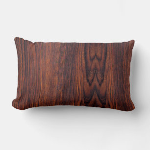 Dark Mahogany wood grain   bruin houten patroon Kussen
