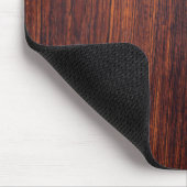 Dark Mahogany wood grain | bruin houten patroon Muismat (Hoek)