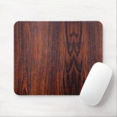 Dark Mahogany wood grain | bruin houten patroon Muismat (Met muis)