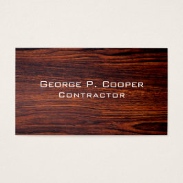 Dark Mahogany wood grain | bruin houten patroon Visitekaartjes