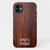 Dark Mahogany wood grain | Wereld beste vader Case-Mate iPhone Case (Achterkant)