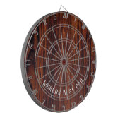 Dark Mahogany wood grain | Wereld beste vader Dartbord (Voorkant Links)
