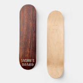 Dark Mahogany wood grain werpt beste vader aan Persoonlijk Skateboard (Voorkant)