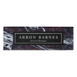 Dark Marble Medewerker Mannelijk Naambadge
