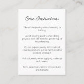 Dark Marbling Jewelry Care Visitekaartje (Achterkant)