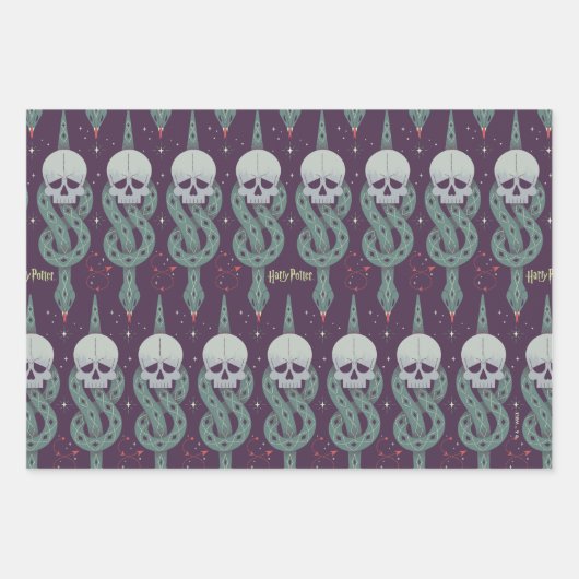 Dark Mark Geometric Icon Pattern Inpakpapier Vel (Voorkant 3)